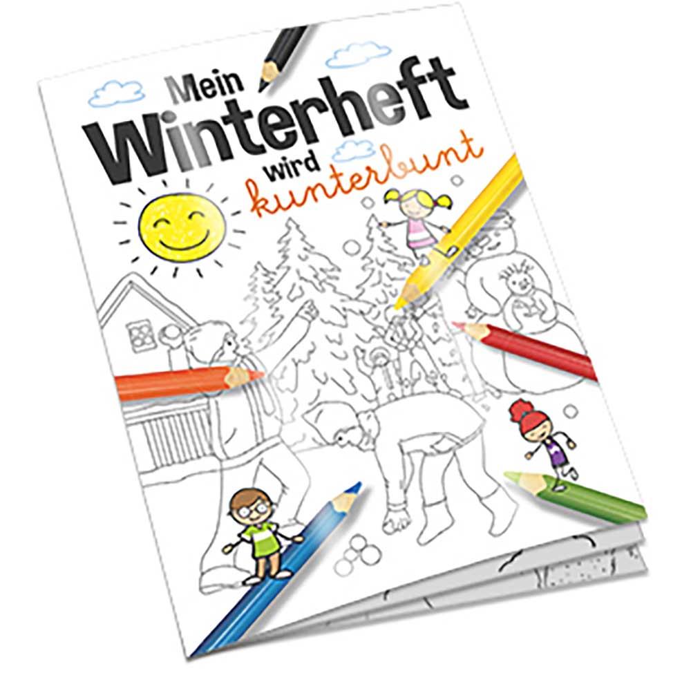 Malbuch / Mal-Set A6 - Winter - Malset mit individuellen Vorder- und Rückseiten