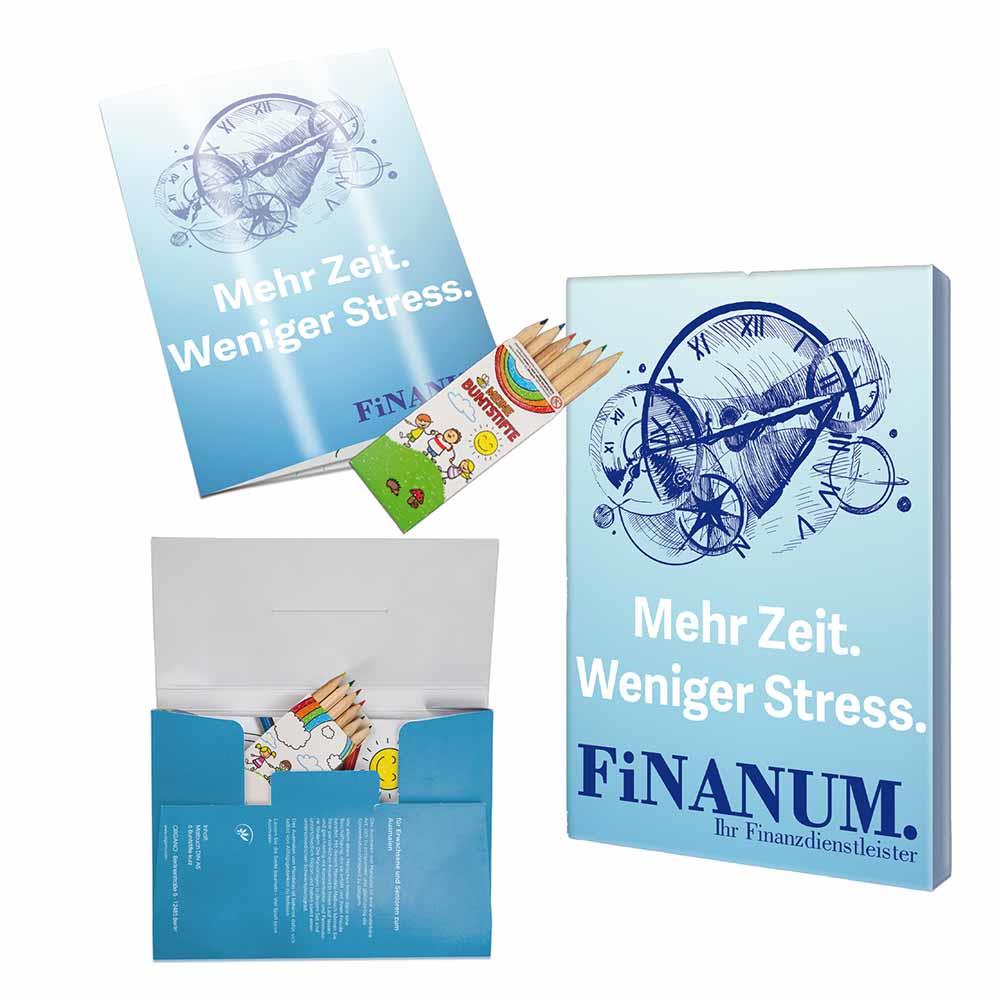 Malbuch / Mal-Set A6 - Baustelle - Malset mit individuellen Vorder- und Rückseiten