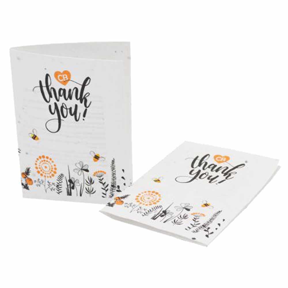 Samenpapier DIN A6 - Klappkarte - Thymian, Druck 4/0-c