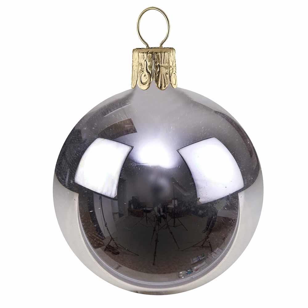 Traditionelle Glaskugel - glanz-silber 103