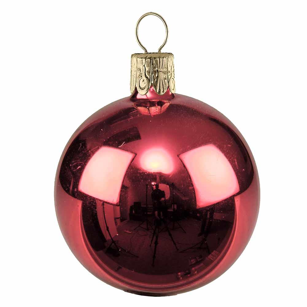 Traditionelle Glaskugel - glanz-rot 553