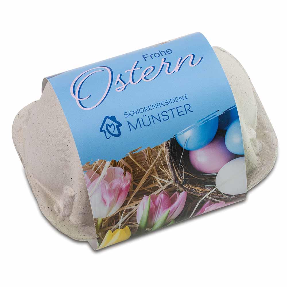 Das Gelbe vom Ei - Duo - mit Tontöpfchen und Schokohase