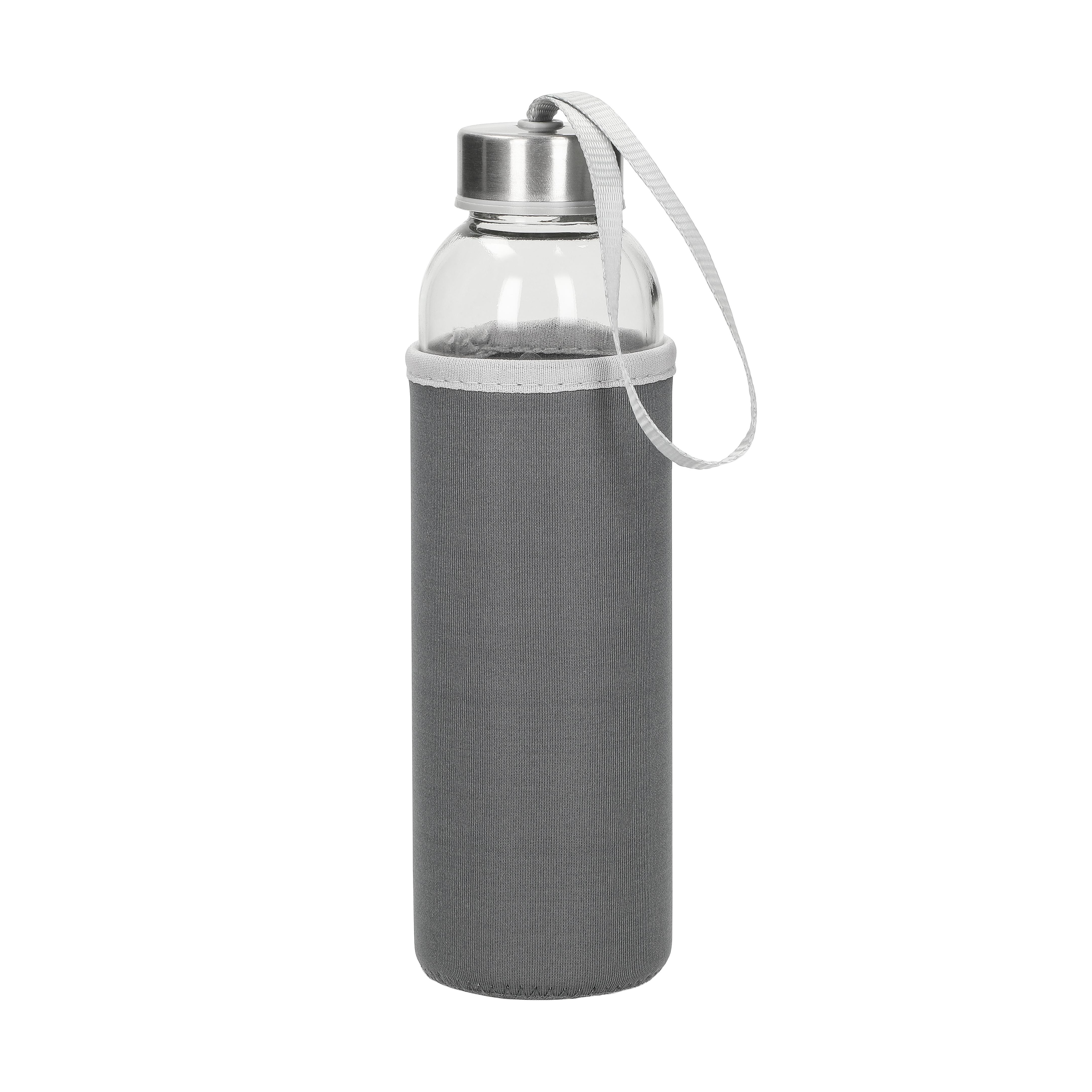 Glasflasche mit Hülle ´Pure´, 0,5l