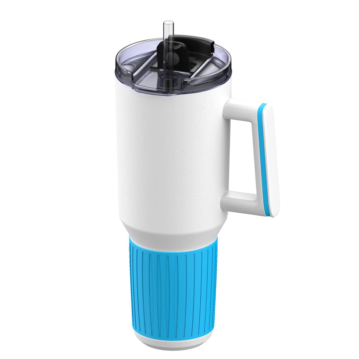 cyan, weiß