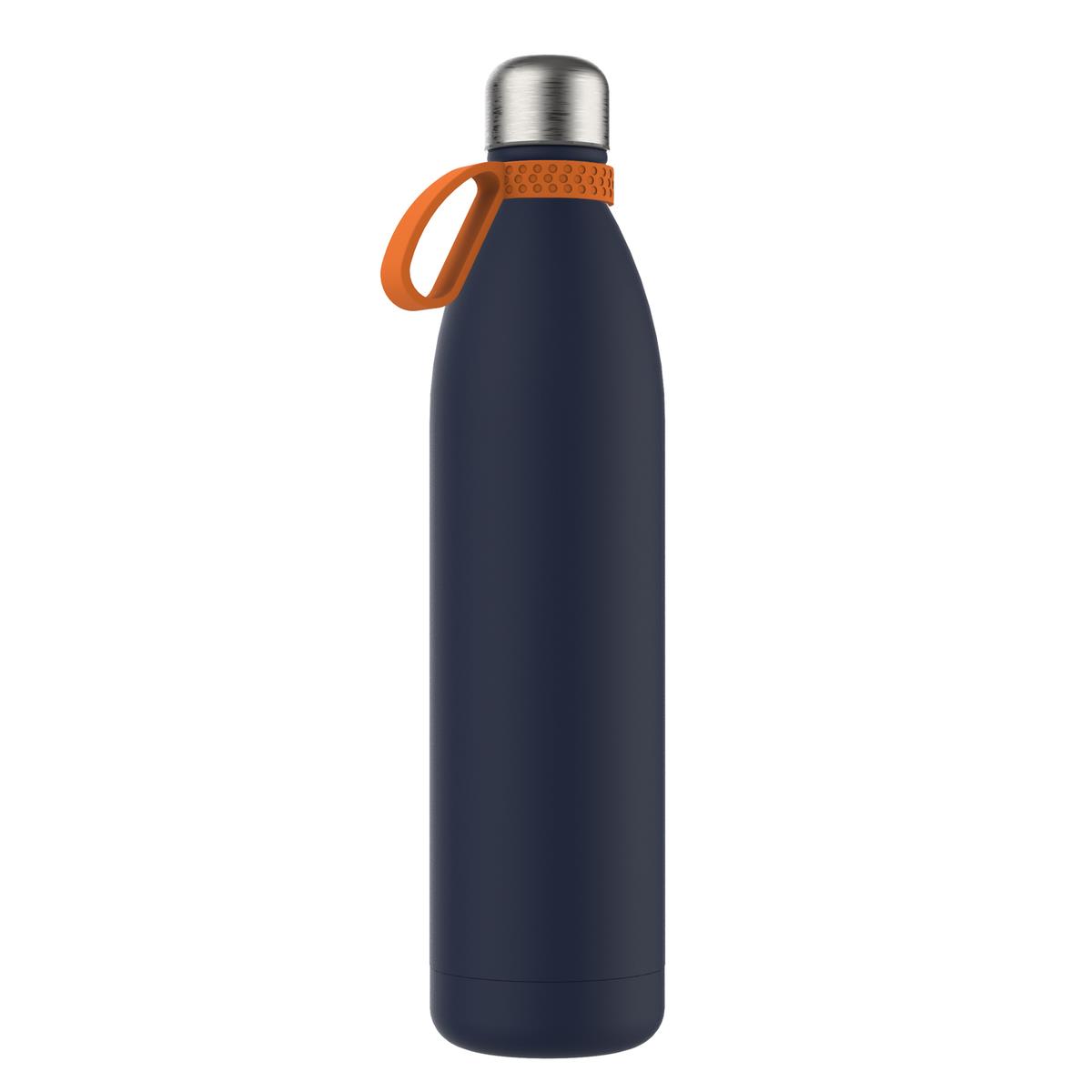 orange, marineblau, silber