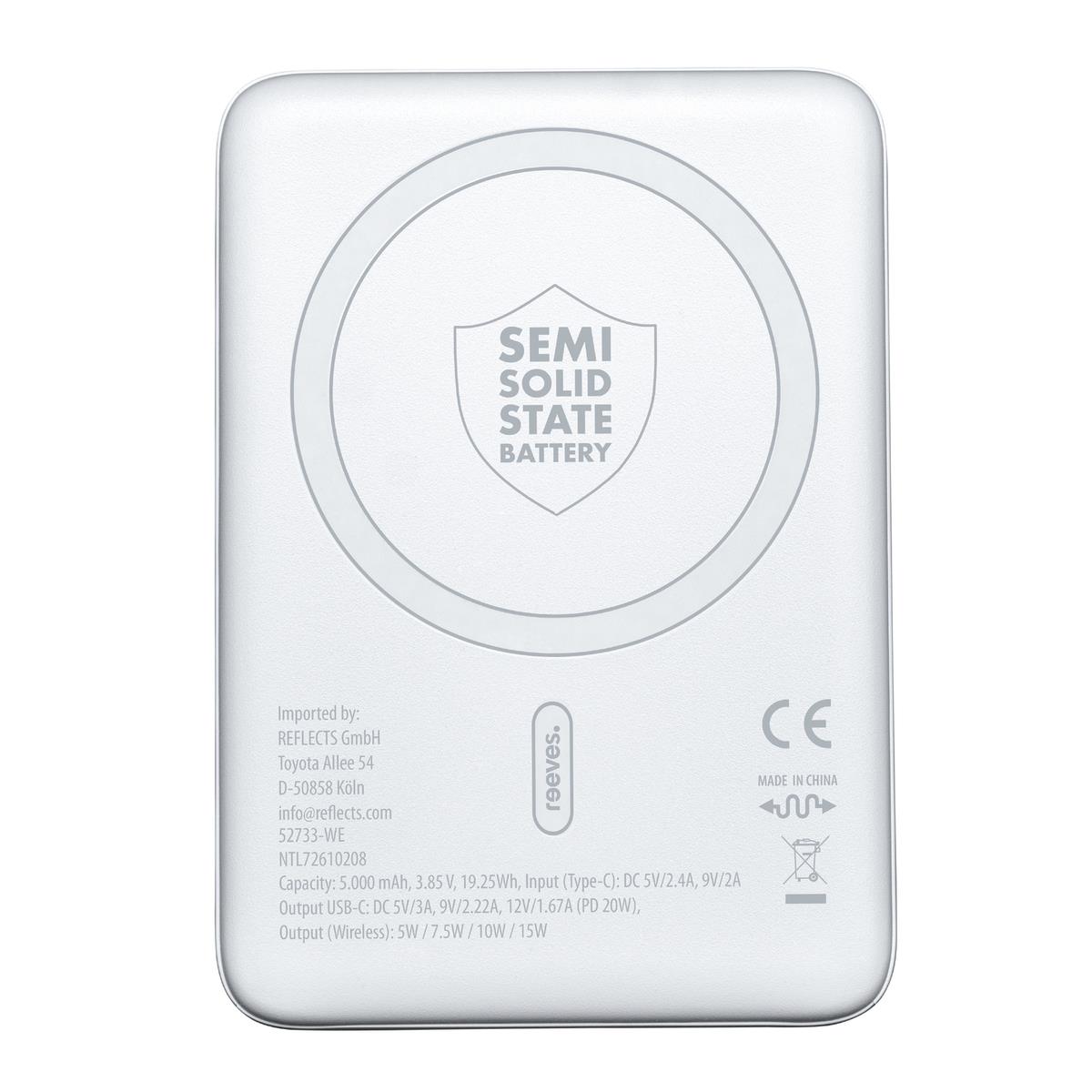 Magnetische 15W Wireless Powerbank REEVES-WATTRON PLUS V