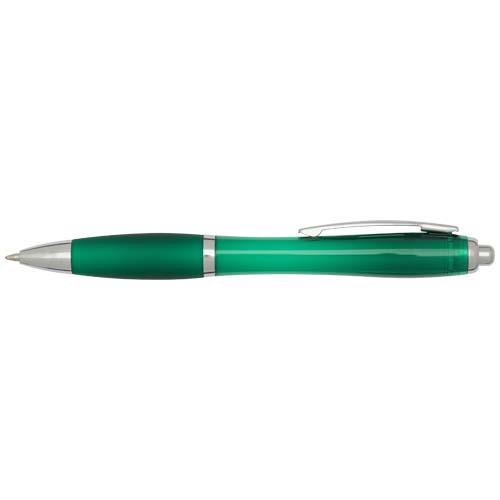 Nash RCS Kugelschreiber aus recyceltem Kunststoff mit farbigem Schaft und Griffzone (blaue Tinte)