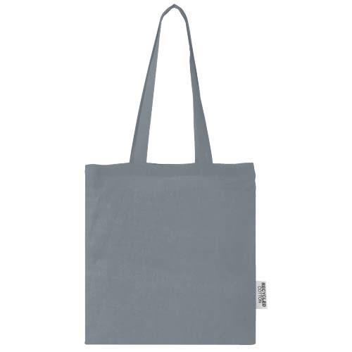 Madras 140 g/m² Baumwoll Tragetasche aus GRS recycelter Baumwolle, 7L