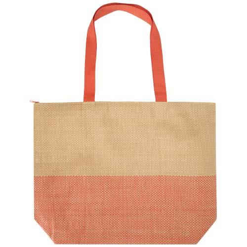 Rhythm große Strohpapier Tragetasche mit Reißverschluss, 21 l