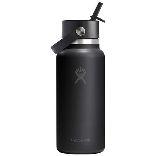 Hydro Flask Wide Mouth 946 ml isolierte Edelstahl Trinkflasche mit Strohhalmverschluss