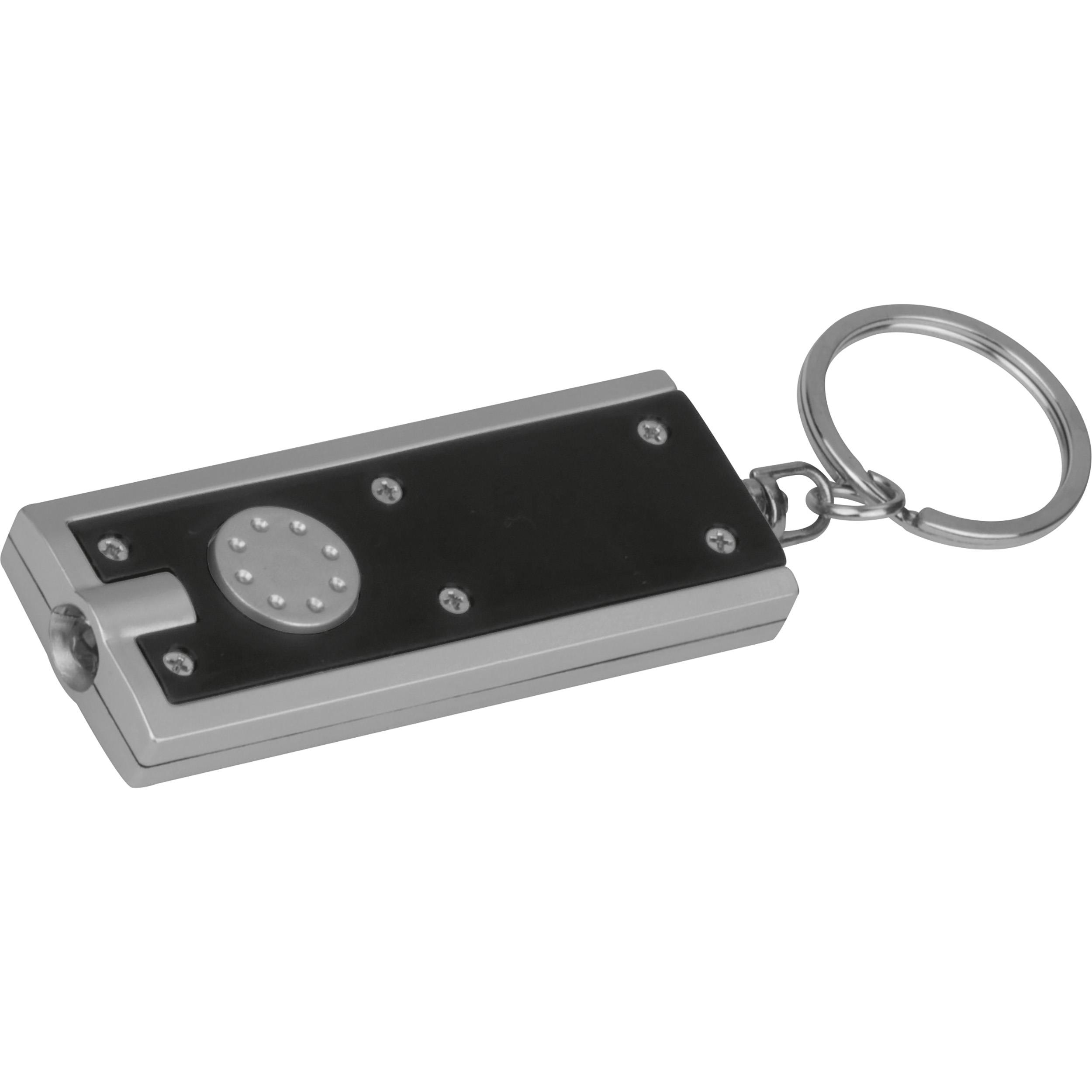 Rechteckiger Schlüsselanhänger mit LED Lämpchen AGUSTIN