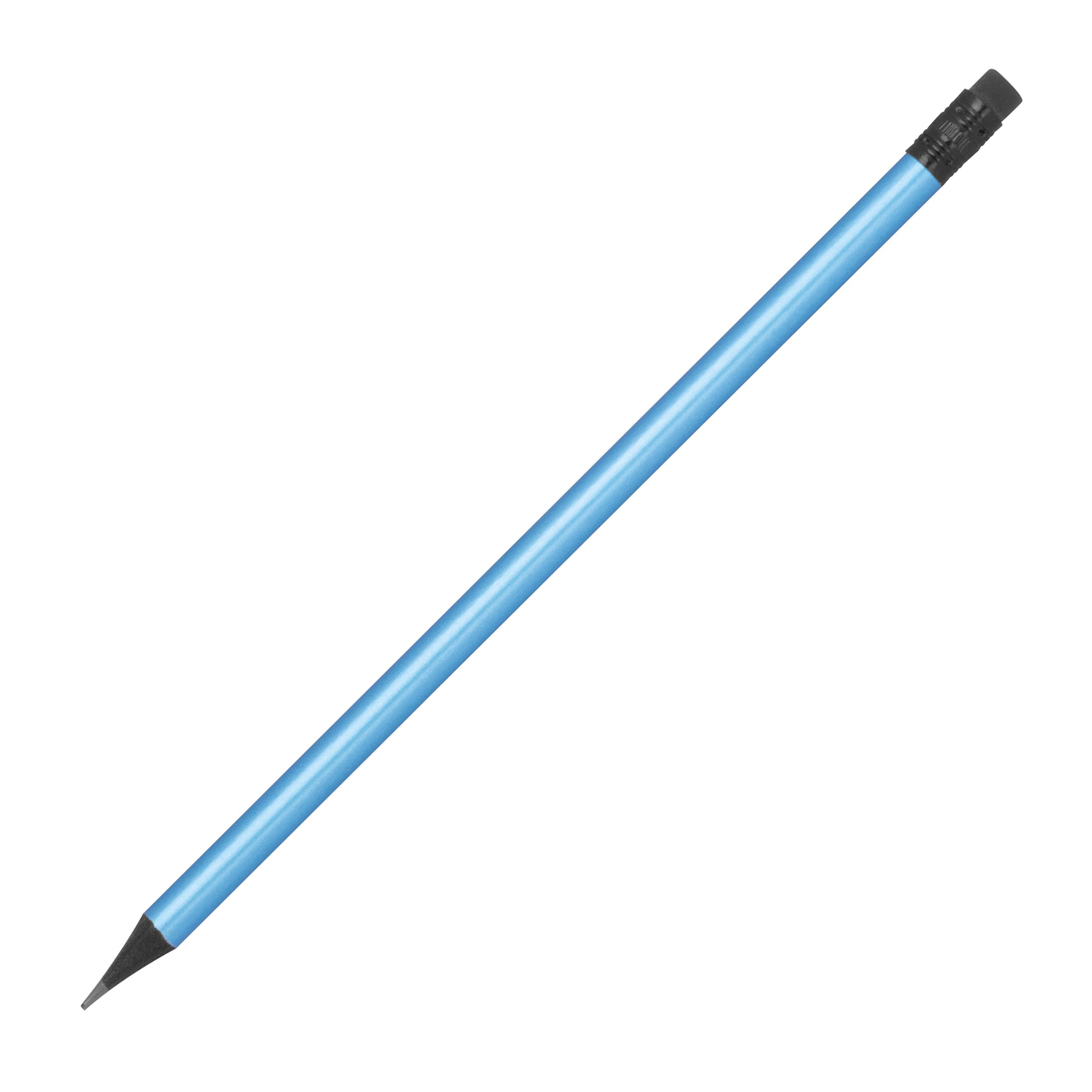 Bleistift mit Radiergummi in Metallic-Farben JAMES