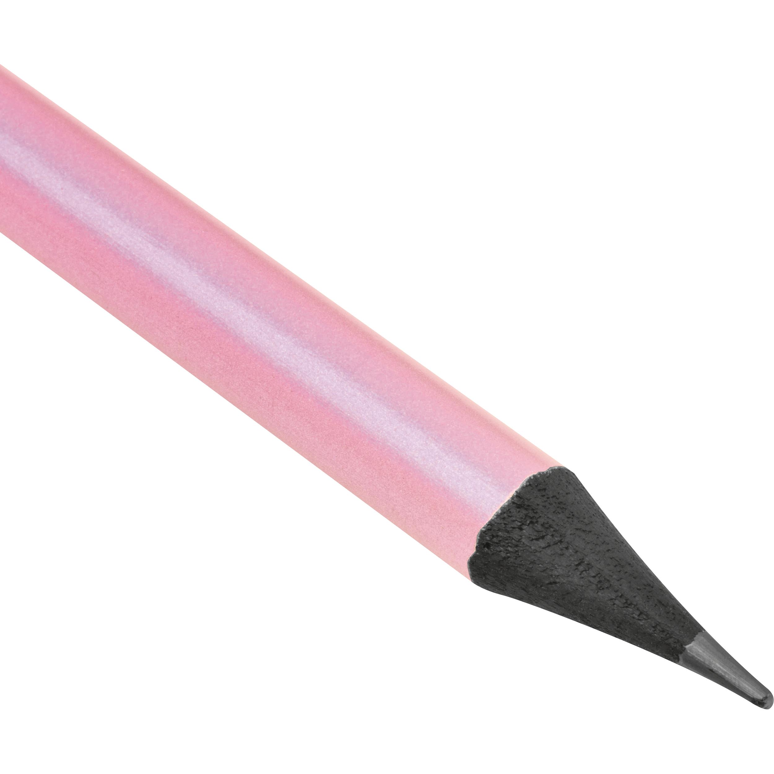 Bleistift mit Radiergummi in Metallic-Farben JAMES