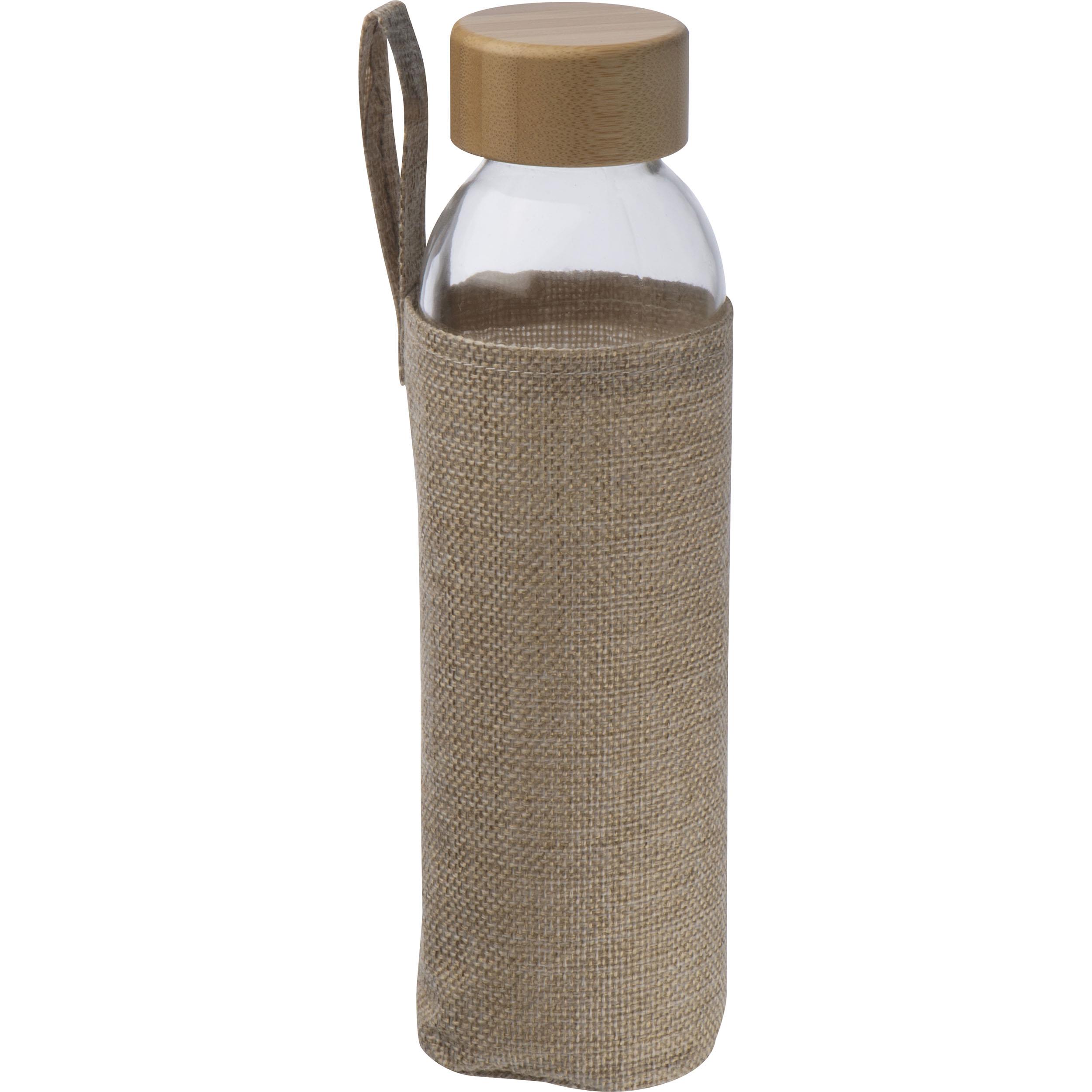 Glasflasche mit Jutehülle, 500ml CARLOTTA