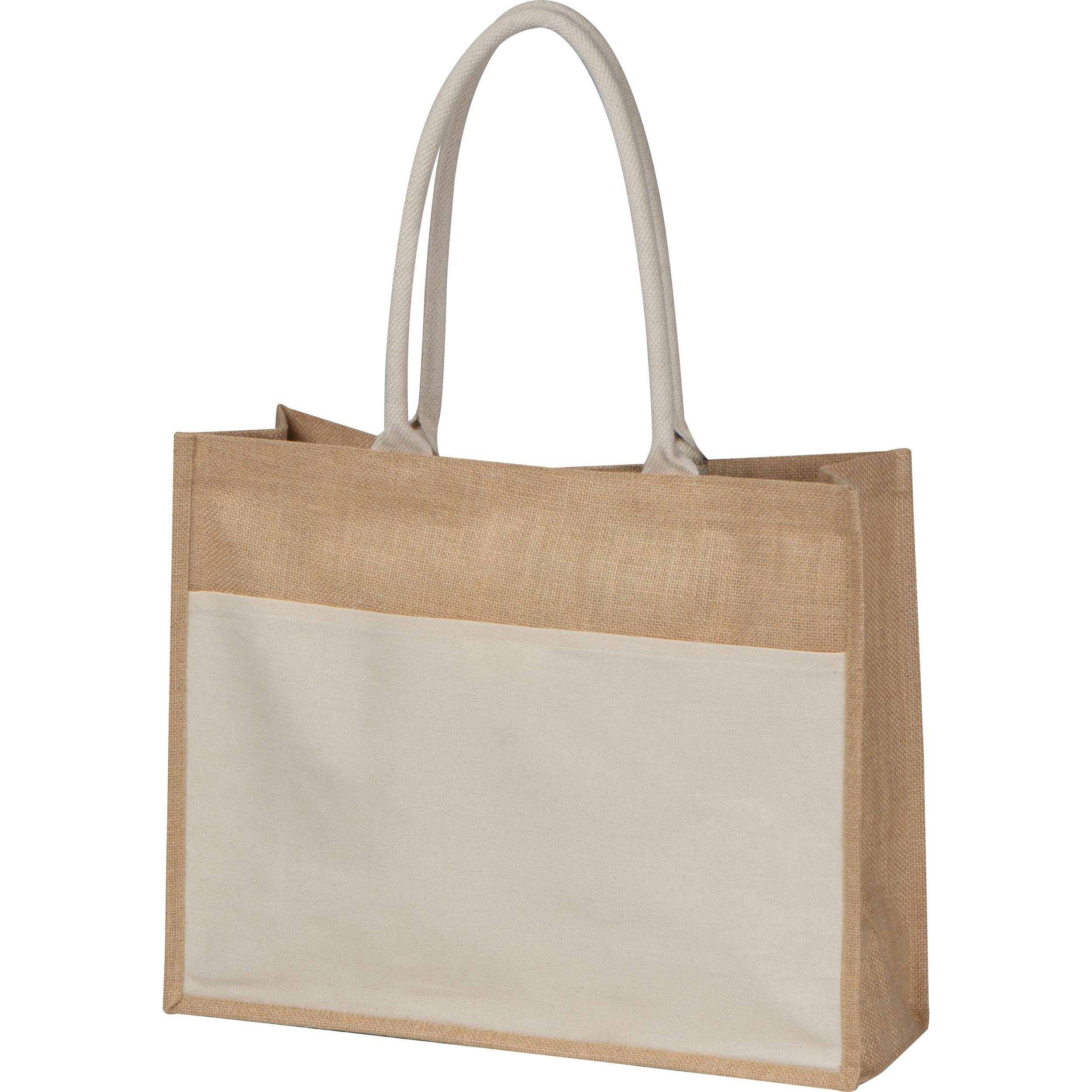 Jutetasche mit Vorfach ANA