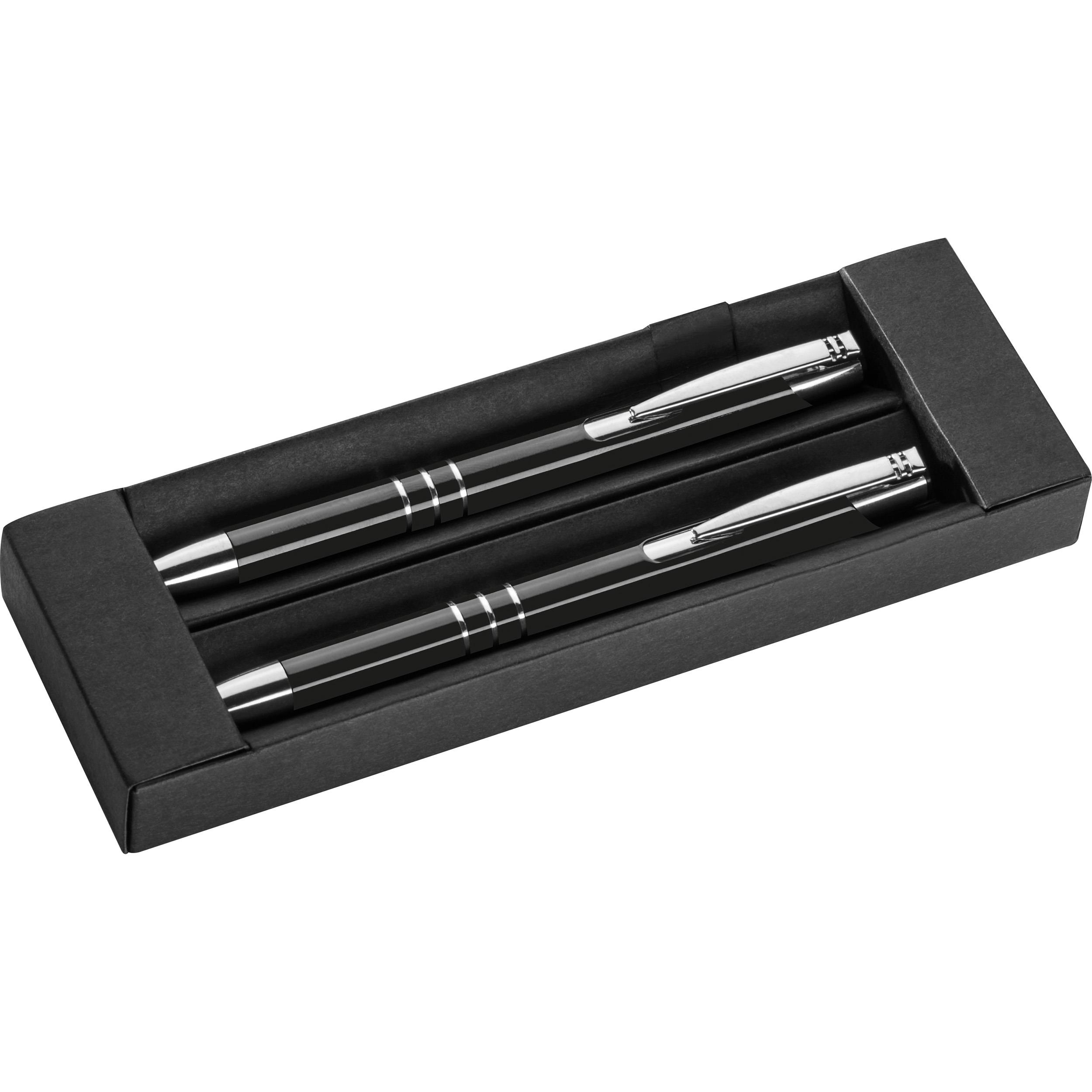 Schreibset mit Kugelschreiber und Druckbleistift aus Metall KELLY