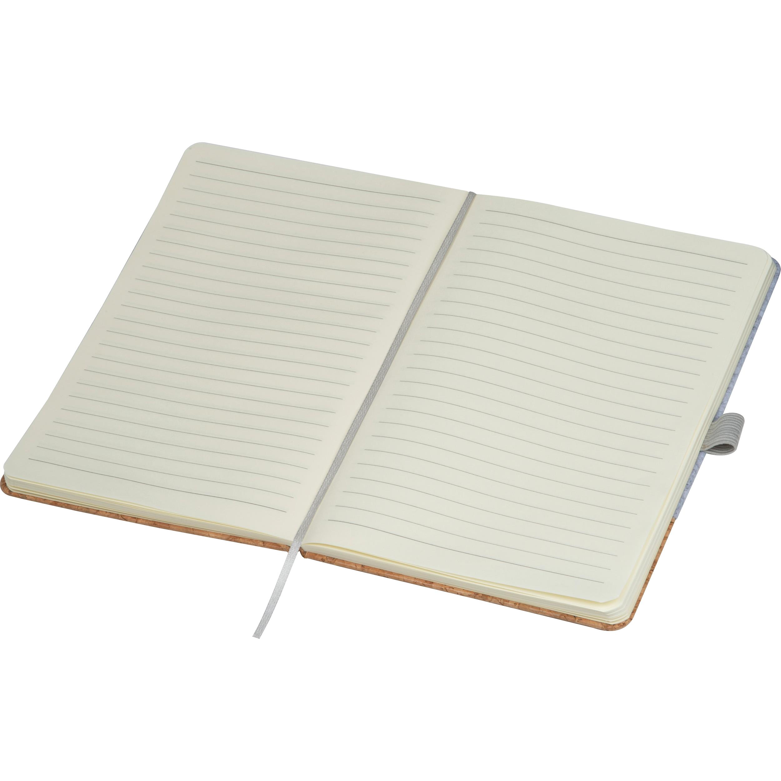 A5 Notizbuch mit Cover aus Kork und Filz TERESA