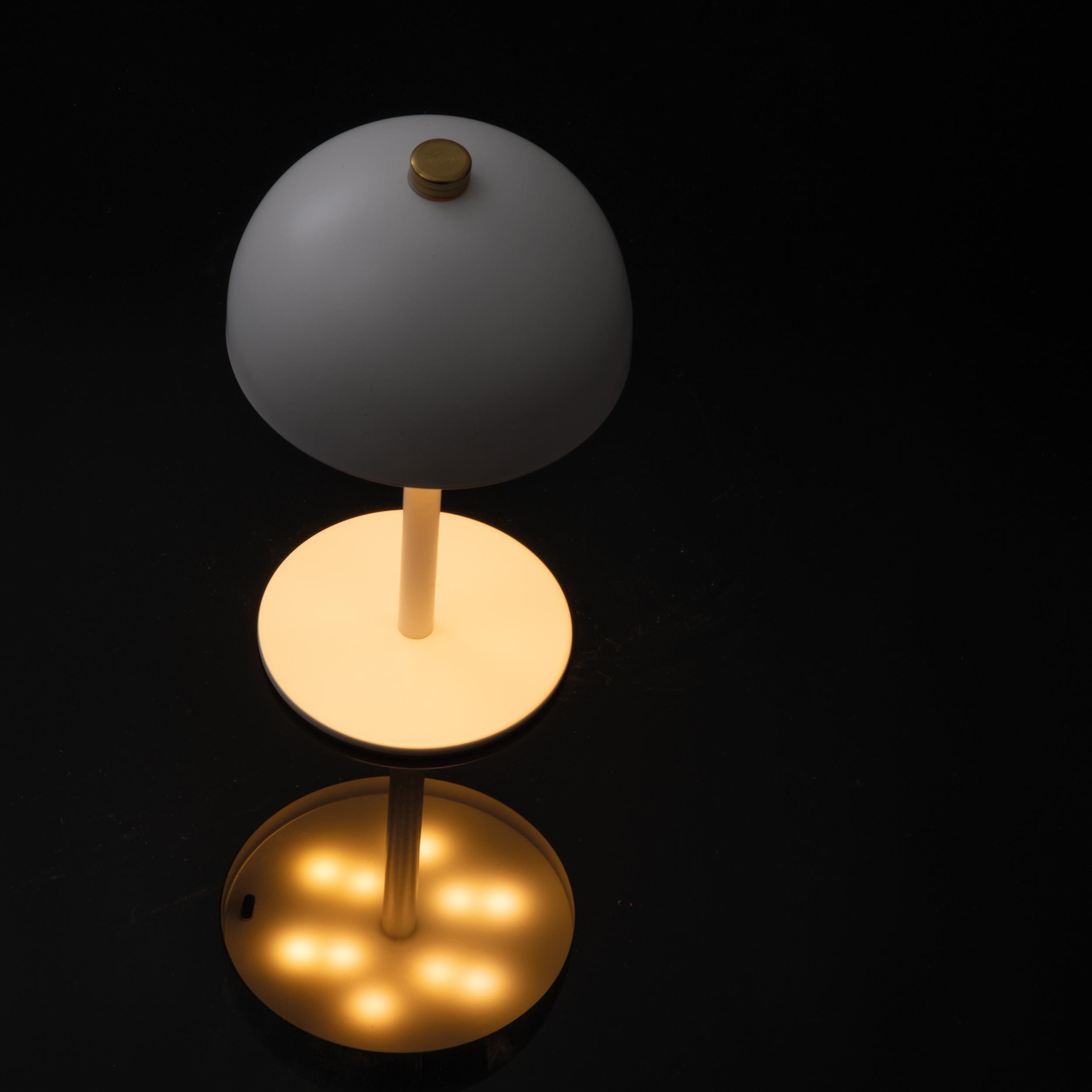 Tischlampe aus Edelstahl mit Akku  CODY