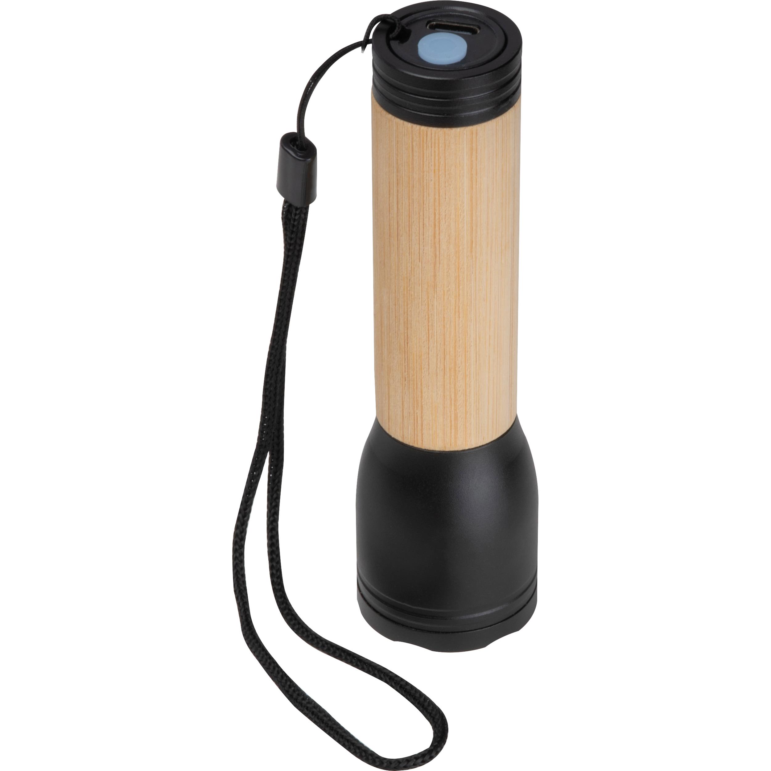 Bambus Taschenlampe mit Akku TRAVIS