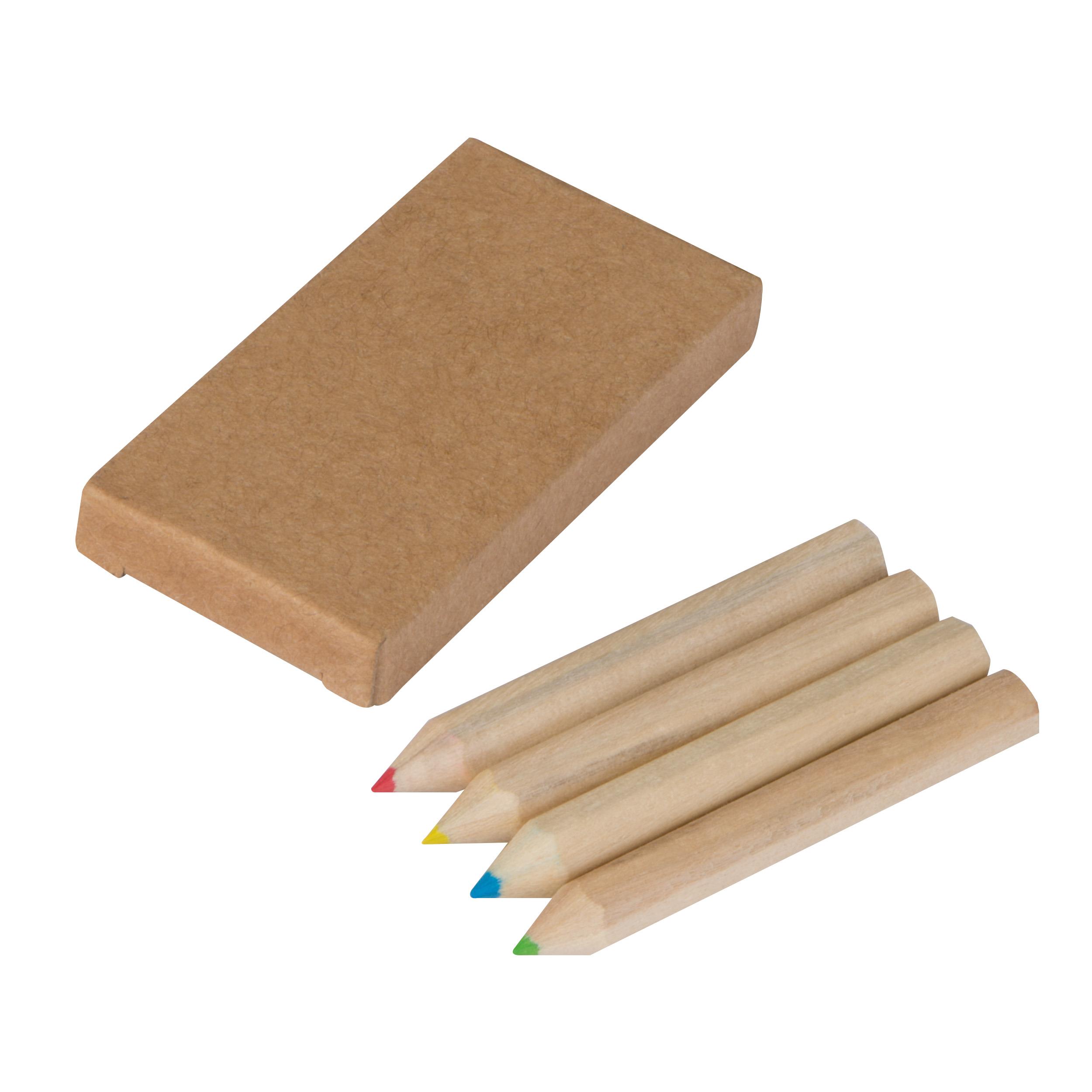 Set bestehend aus 4 Holzbuntstiften SERAFIN