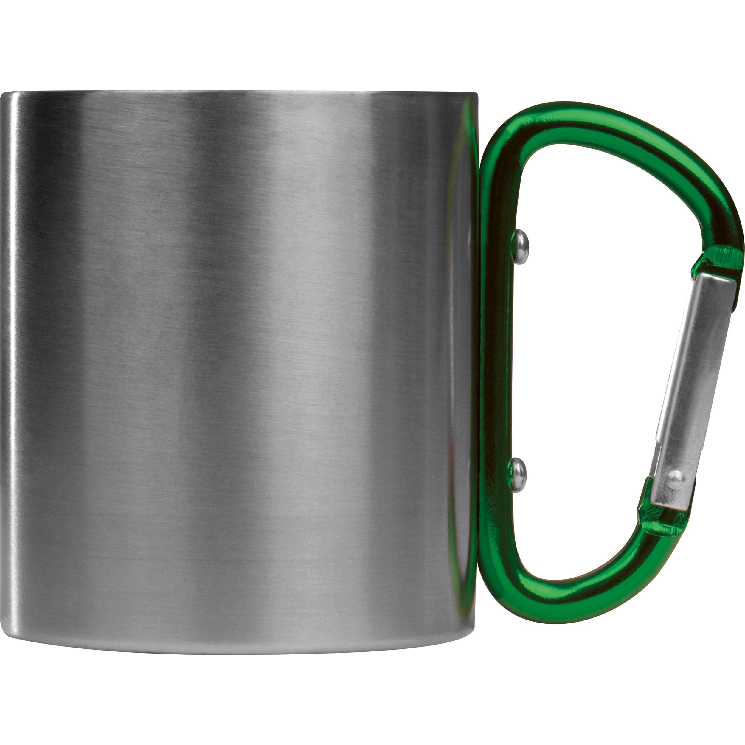 Tasse aus Metall mit Karabinerhaken, 200ml ANGELICA