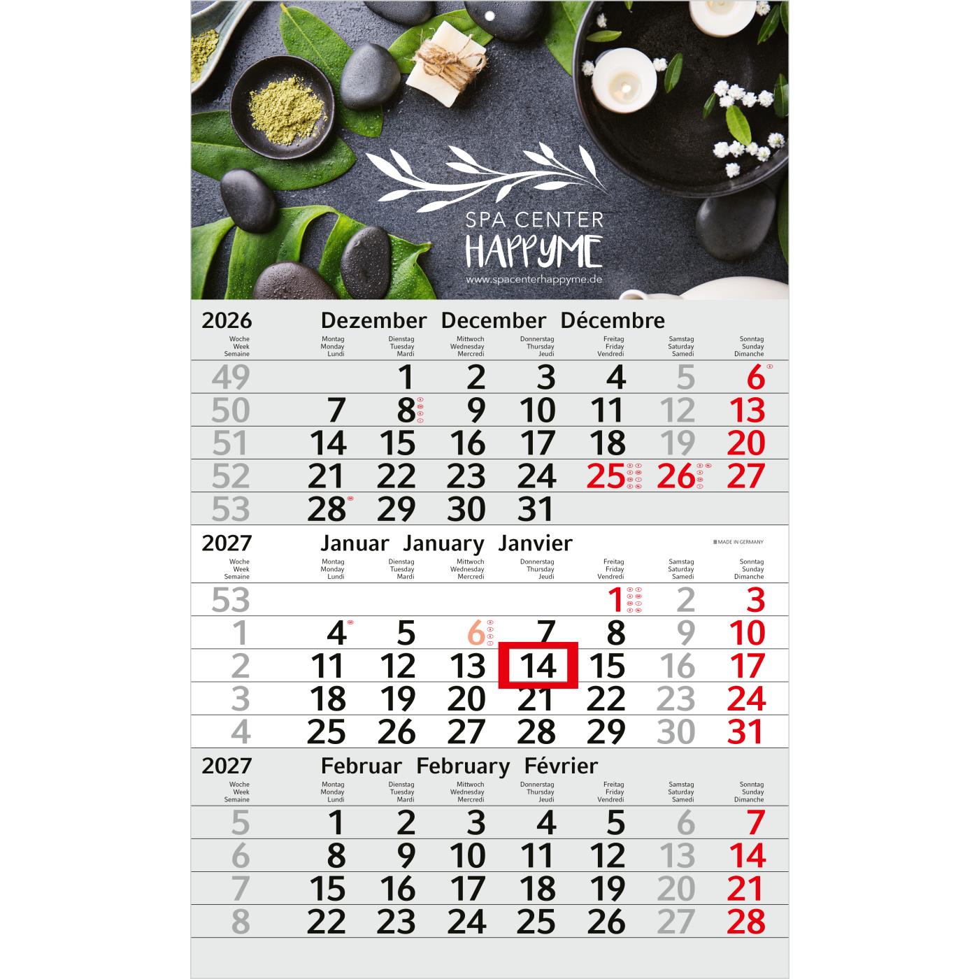 3-Monatskalender Budget 3 EXPRESS Schrift leicht
