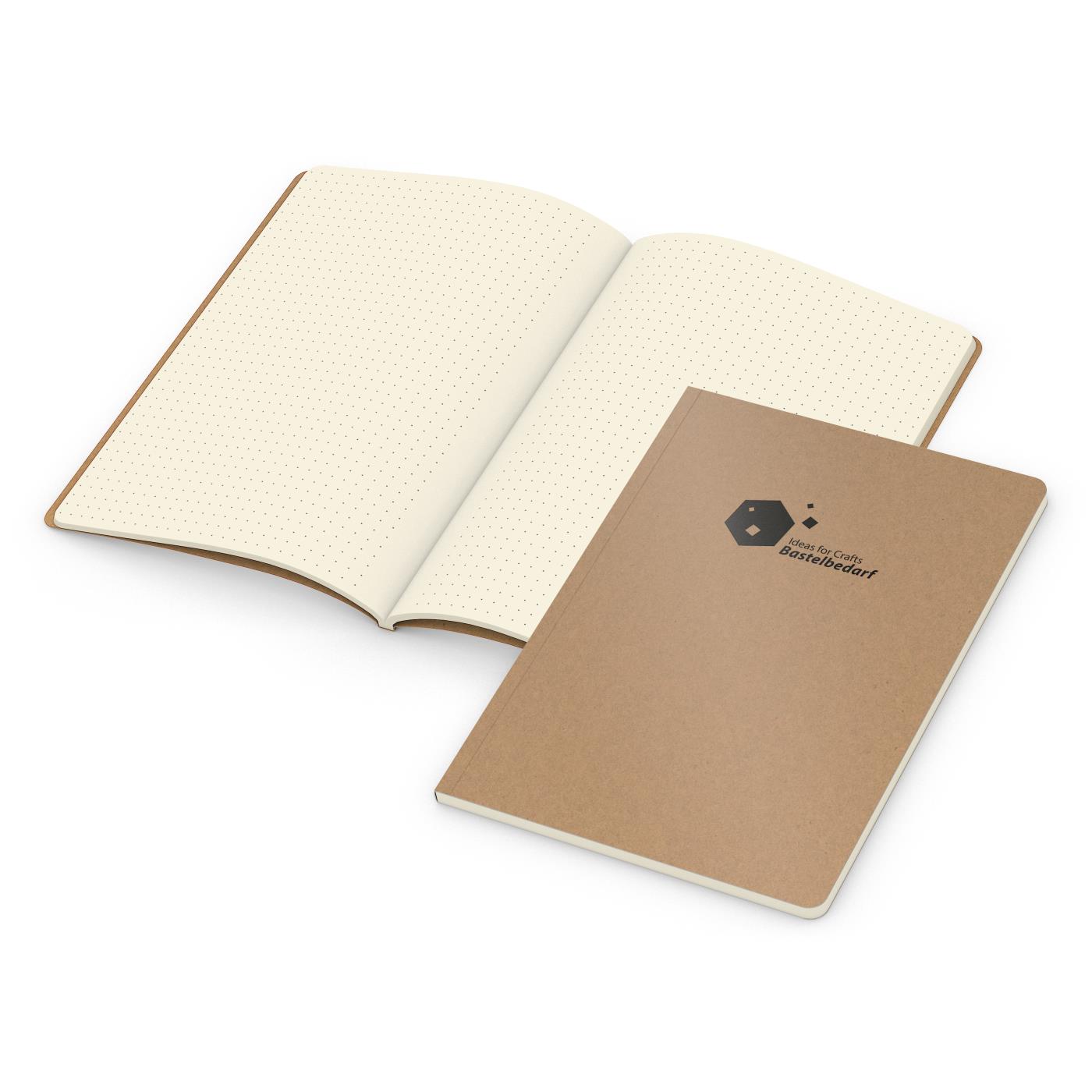 Notizbuch Copy-Book Seiten cremefarben Naturkarton-Softcover farbig