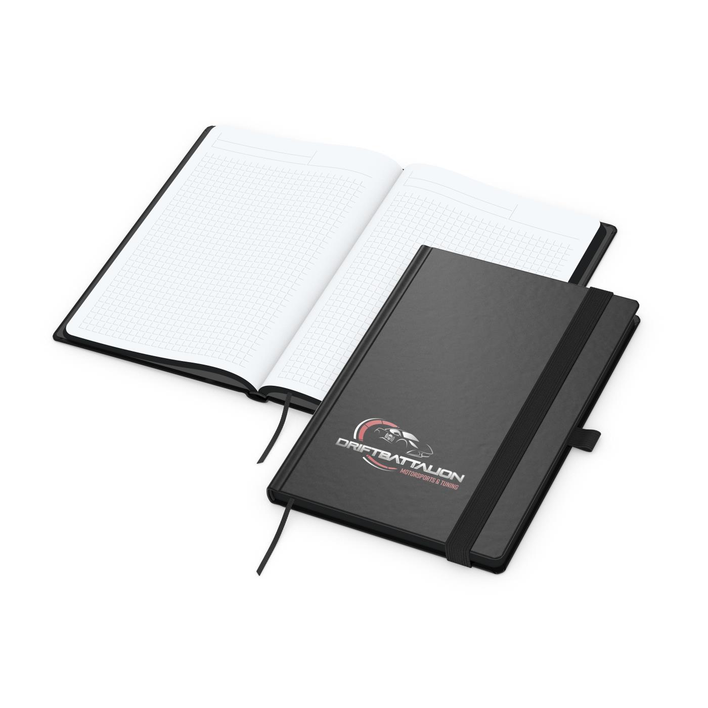 Notizbuch Hardcover Black-Book Ausstattung schwarz