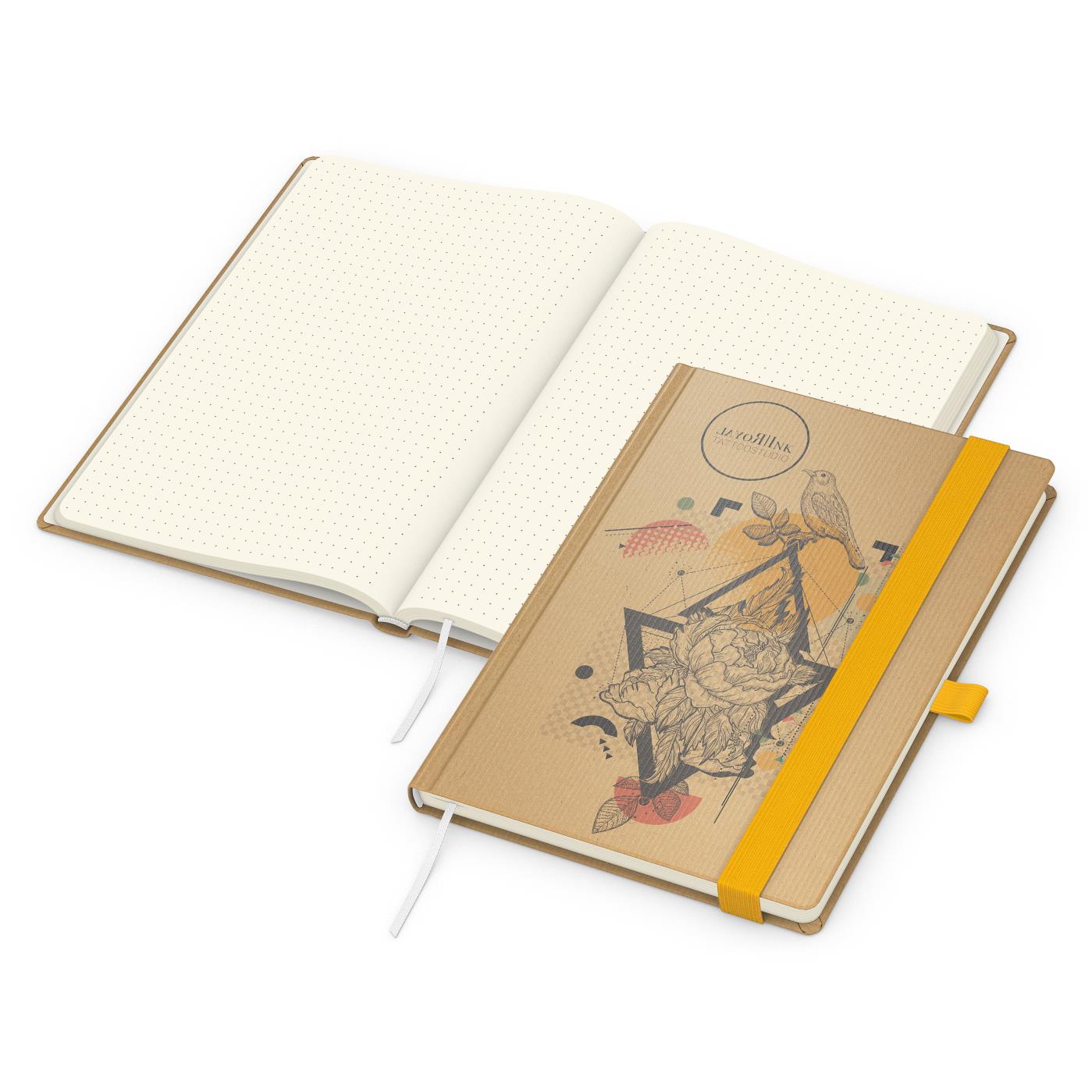 Notizbuch Match-Book Naturpapier-Hardcover individuell bedruckt