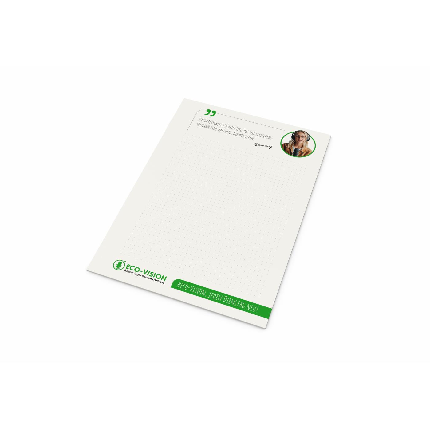 Schreibblock Recycling-Inhaltspapier Seiten individuell gestaltbar