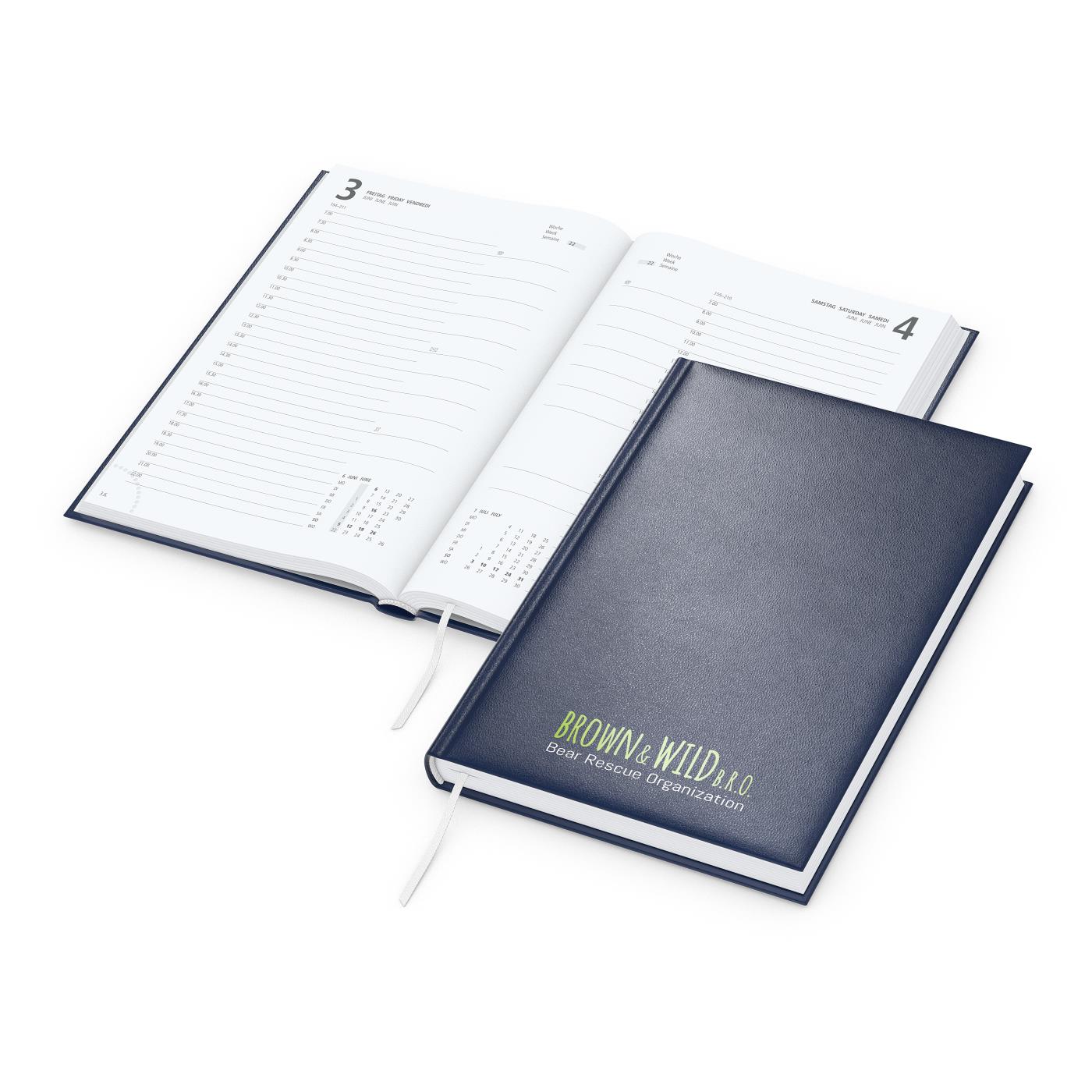 Tageskalender Advance Mo.–So. je 1 Seite Kunstleder-Hardcover