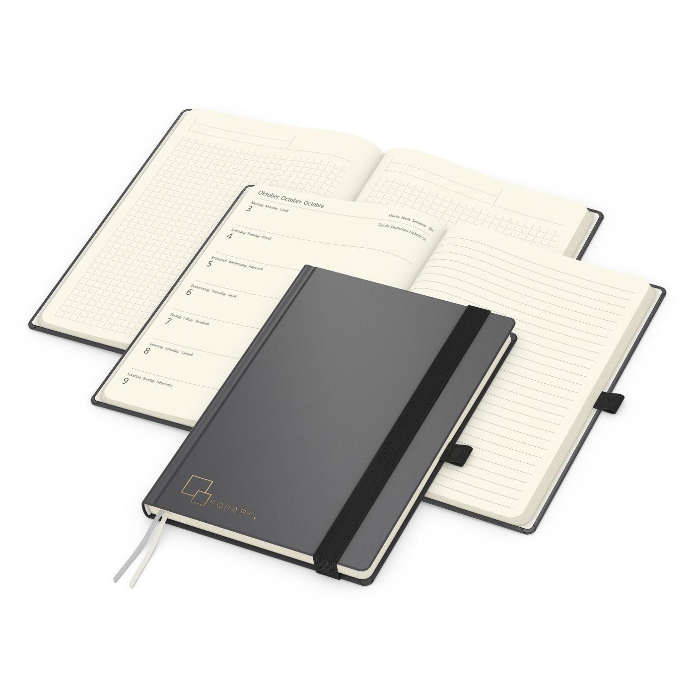 Wochenkalender links + Notizen rechts Vision-Hybrid Kunstleder-Hardcover A5