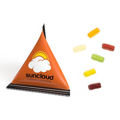 Mini Tetraeder Fruchtgummi