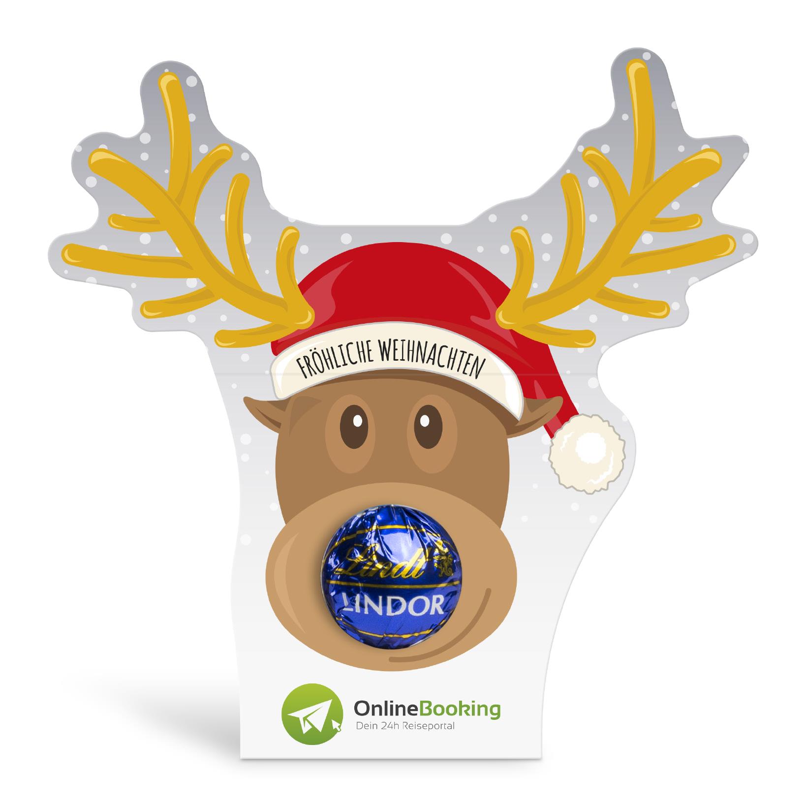 Lindt Lindor Kugel in Werbekartonage ´Rentier´