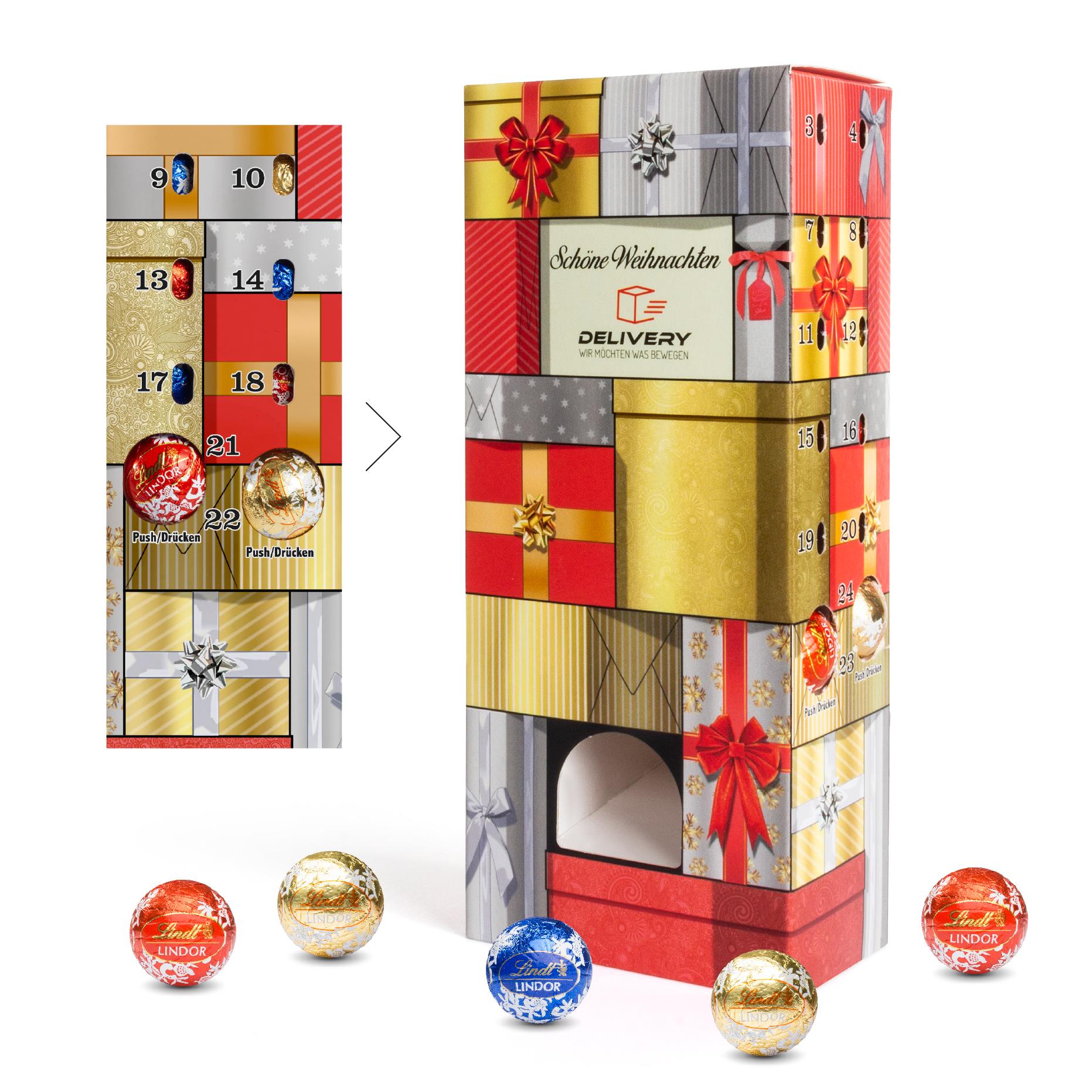 Lindt Lindor Adventsspender ´Turm´