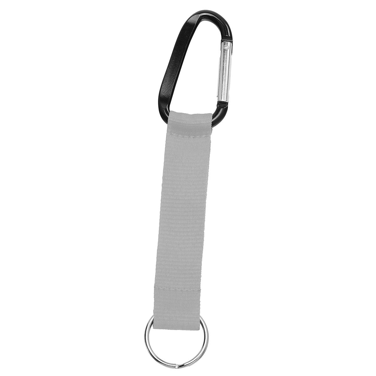 Grundfarbe Silber (ca. Pantone 877C), Karabiner schwarz