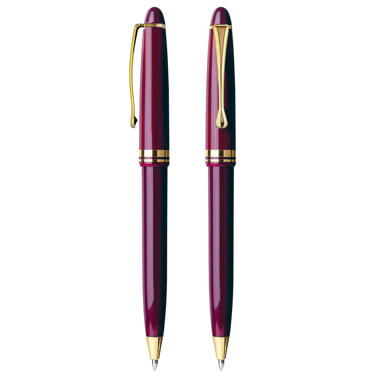Grundfarbe bordeaux, Zusatzfarbe gold