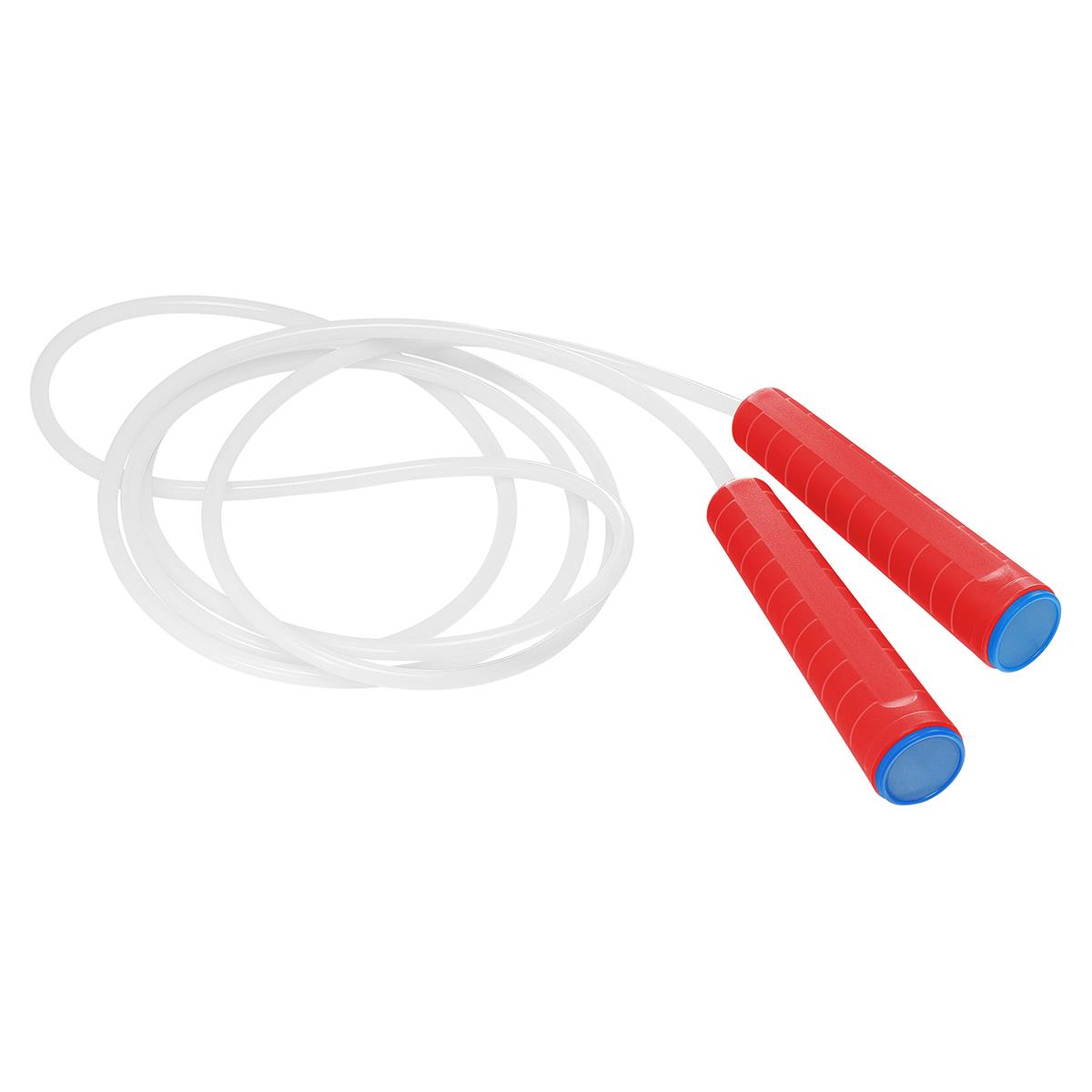 Griff rot, Deckel blau, Seil weiß