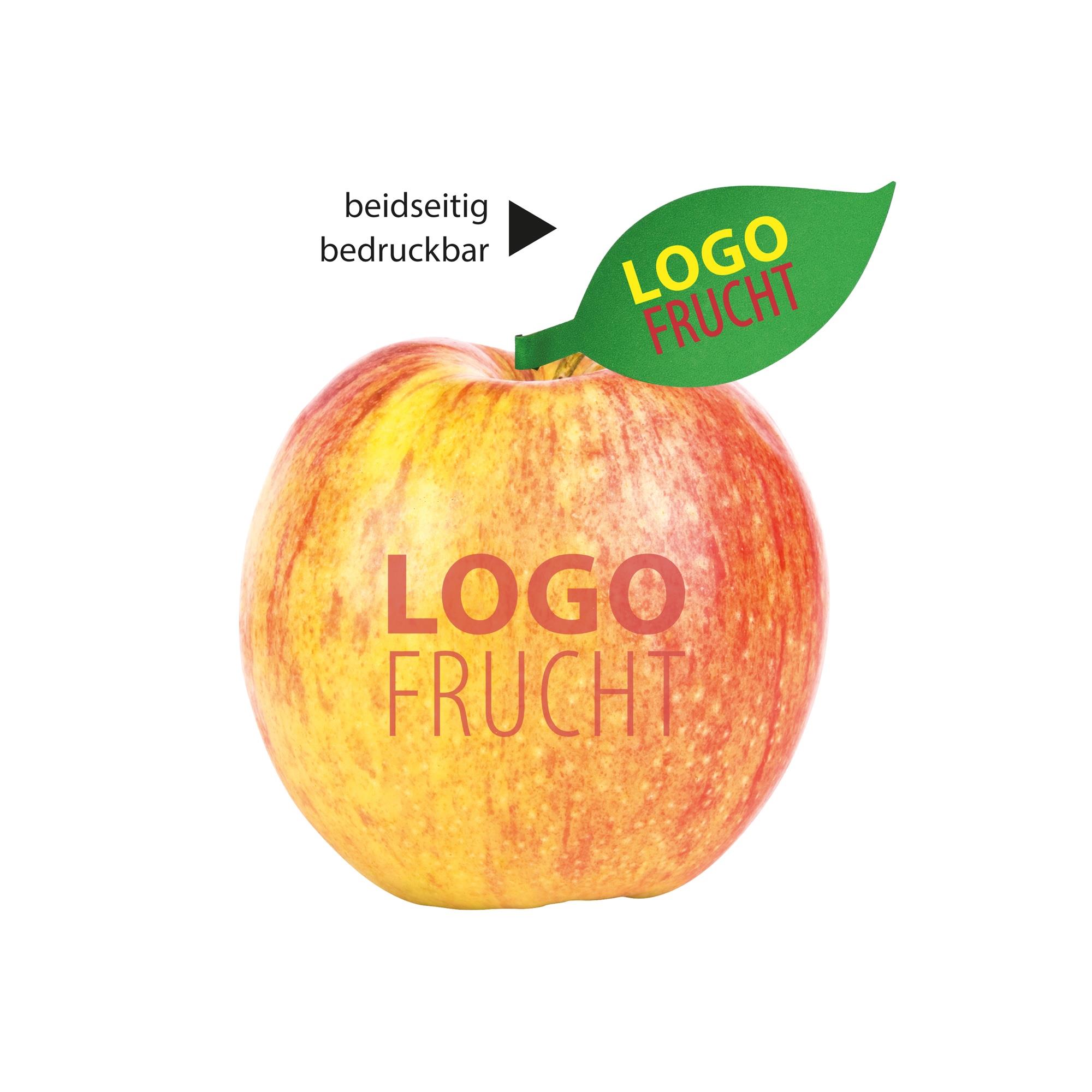 LogoFrucht Apfel rot - Raspberry + Apfelblatt