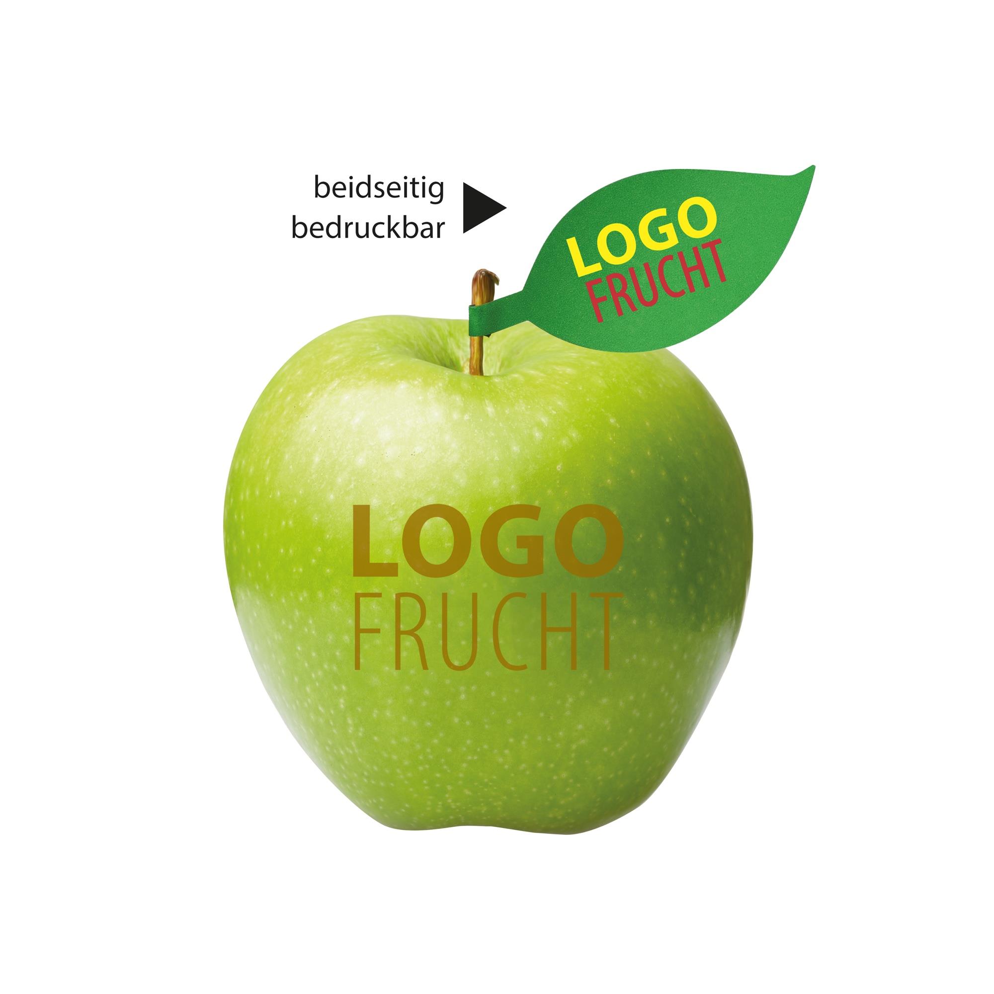 LogoFrucht Apfel grün - Hazelnut + Apfelblatt