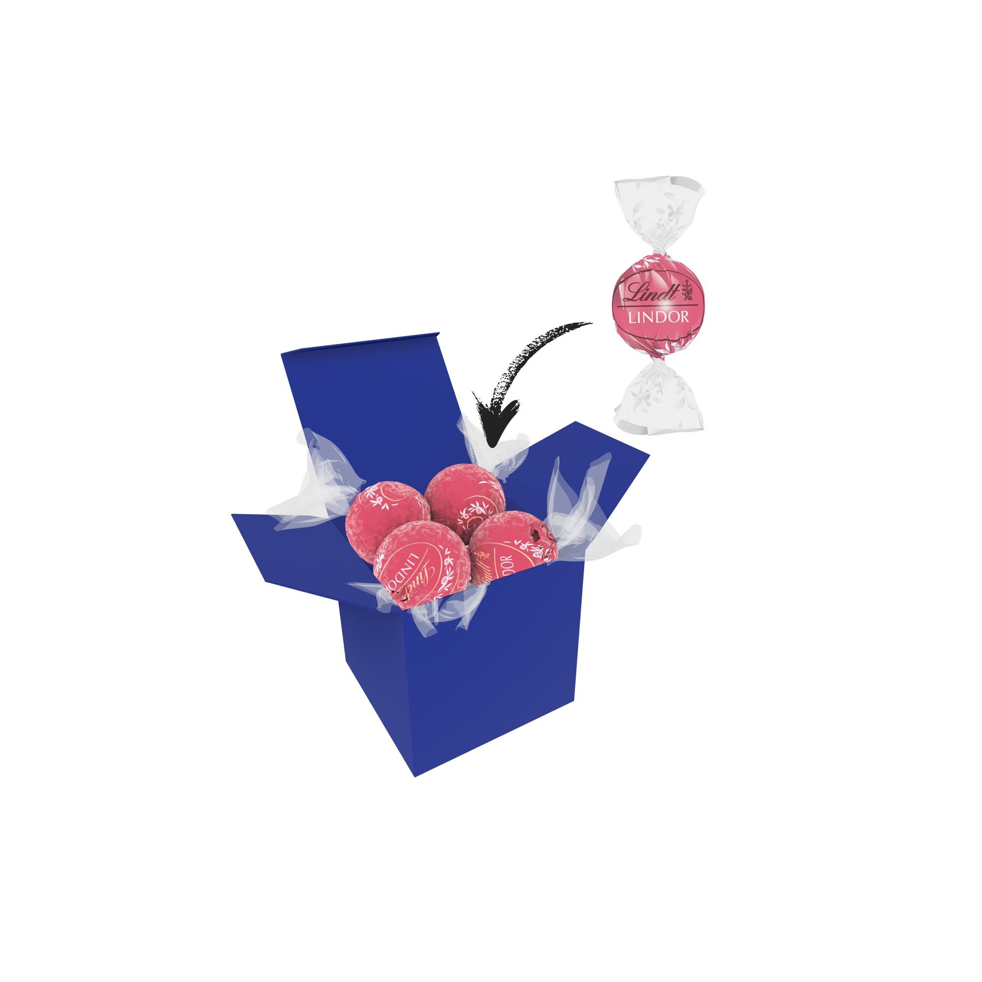 Color Lindor Box - Dunkelblau - Erdbeer-Sahne