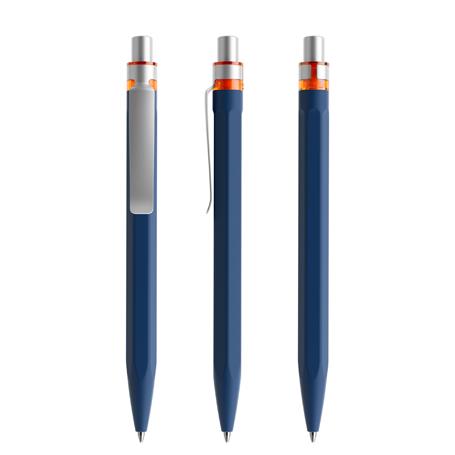 Sodalite Blue-Silver satin finish-Orange