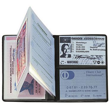 CreativDesign® Ausweistasche ´Euro´ Normalfolie schwarz mit Einschub