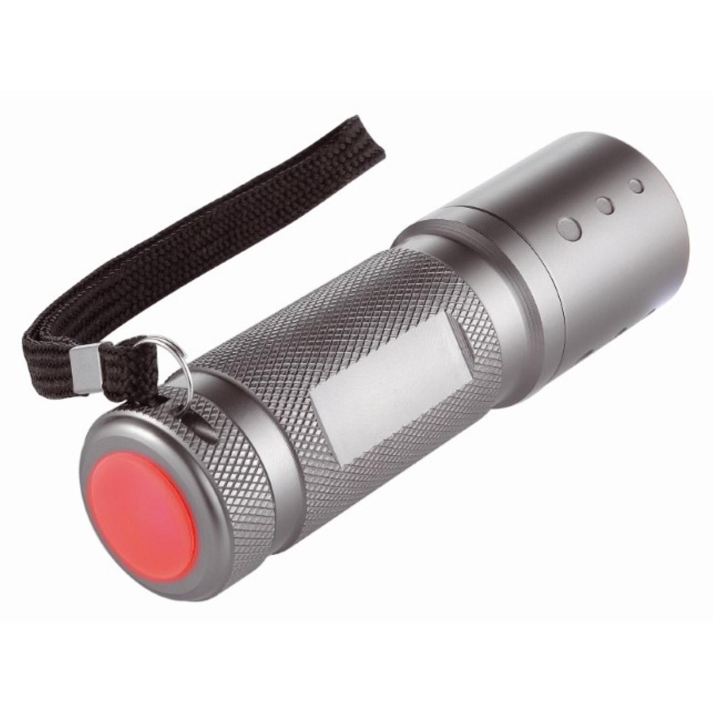 Metmaxx® LED MegaBeam Taschenlampe ´Safe2GoCompact´ titan