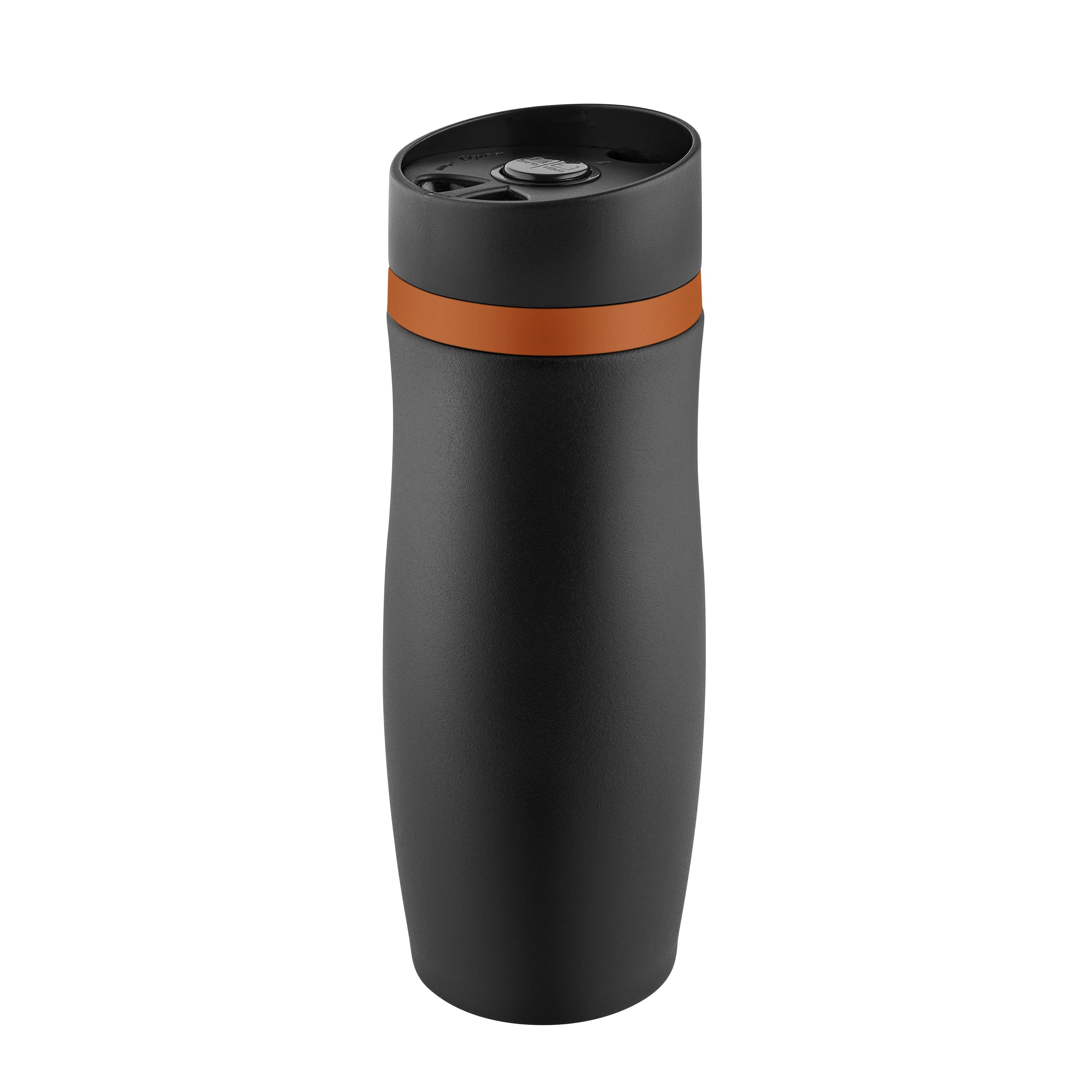 Metmaxx® Thermobecher ´CremaExtensaNero´ schwarz/Ring orange
