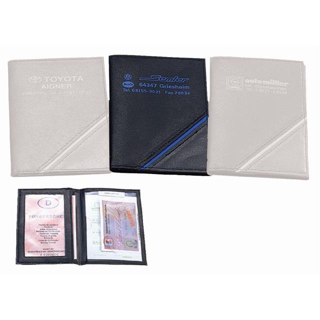 CreativDesign® Ausweistasche ´CD´ schwarz/blau