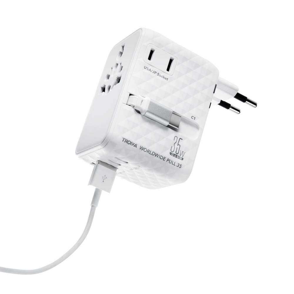 TROIKA Reiseadapter WORLDWIDE PULL 35