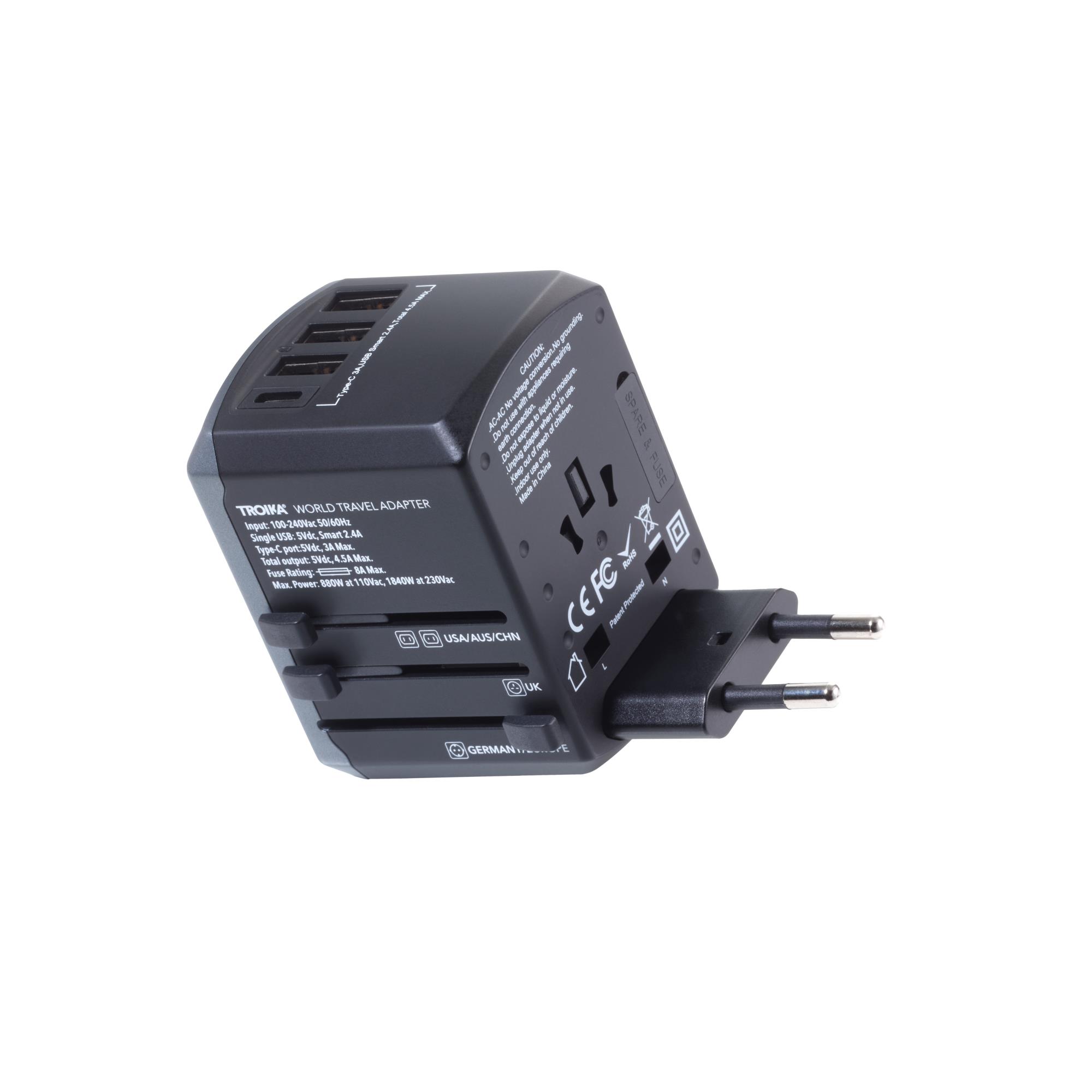 TROIKA Reiseadapter-Set TROIKA WORLD TRAVEL ADAPTER