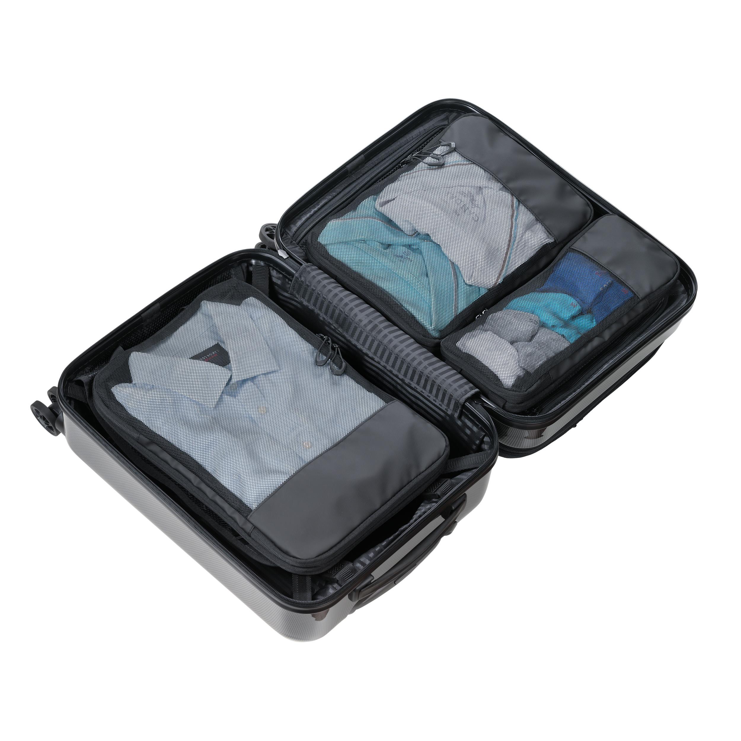 TROIKA Reise-Kompressionstaschen Set TROIKA BLACK PACKING CUBES