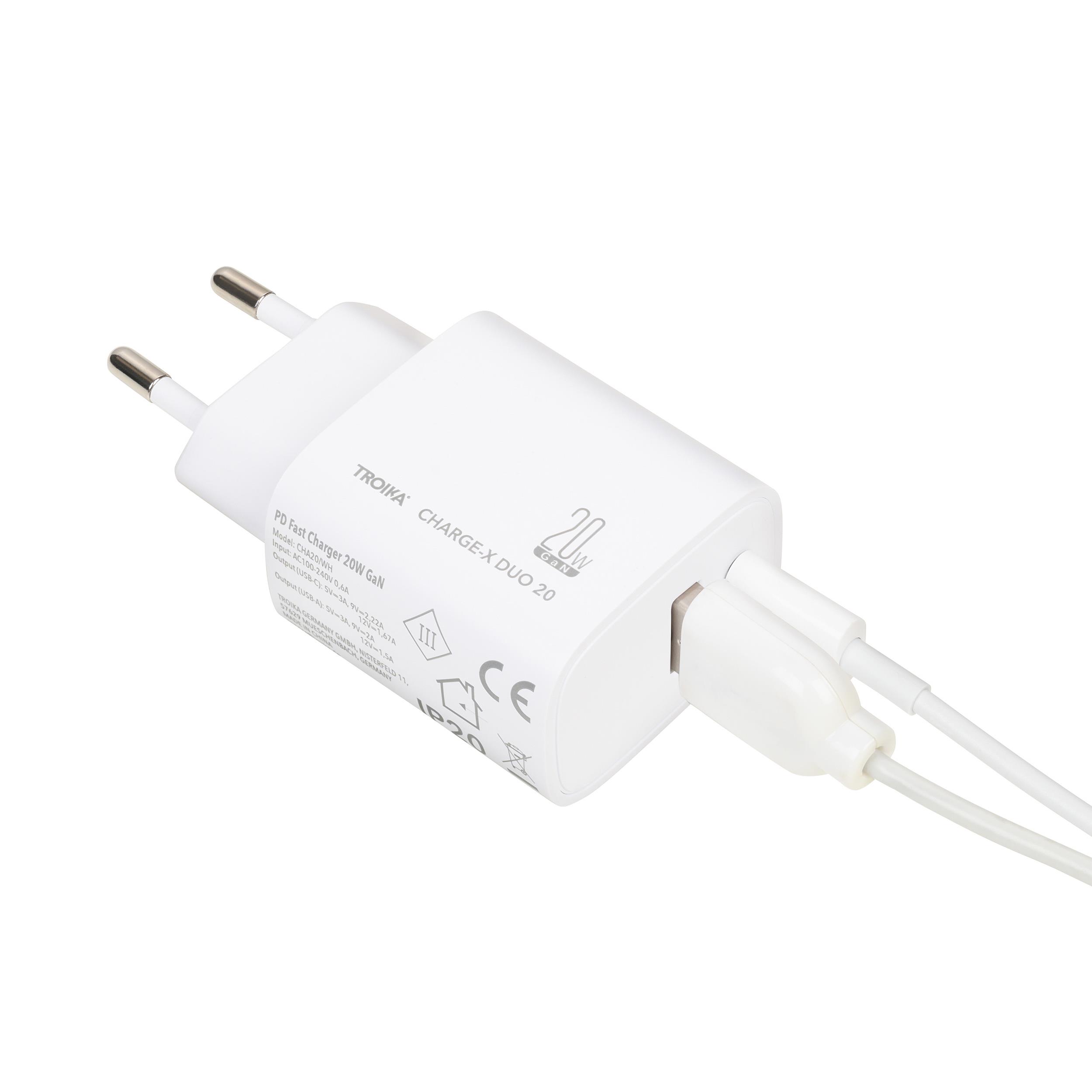 TROIKA Ladestecker CHARGE-X DUO 20